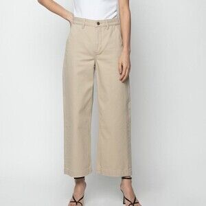 OAK + FORT Wide-Leg Jean Pants Khaki – Size 26